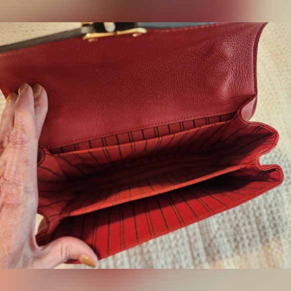 Louis Vuitton Empriente Pochette Metis Red Embossed Leather Crossbody Bag - Picture 12 of 16